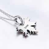 925 Sterling Silver Autumn Maple Leaf Beaded Bracelet - 45-Degree Angle