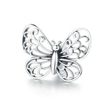 925 Sterling Silver Diy Butterfly Bracelet With Pearl Accents Bsc062 - Front View
