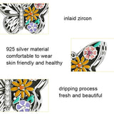 925 Sterling Silver Diy Butterfly Bracelet With Pearl Accents Bsc062 - 45-Degree Angle