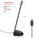 Flexible Usb Microphone With Rgb Lighting For Voice Chat And Video Conferencing - Side View