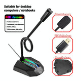 Flexible Usb Microphone With Rgb Lighting For Voice Chat And Video Conferencing - 45-Degree Angle