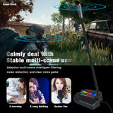 Flexible Usb Microphone With Rgb Lighting For Voice Chat And Video Conferencing - Low Angle