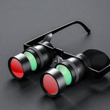 10x Hd Adjustable Focus Fishing Binoculars with Red Polarized Lens - Front View
