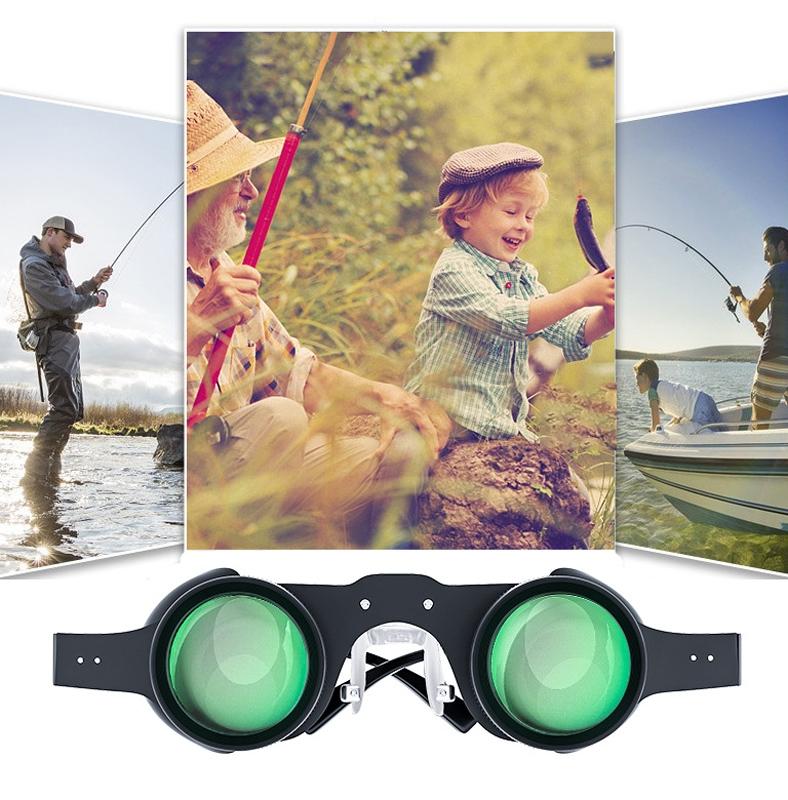 10x Hd Adjustable Focus Fishing Binoculars with Red Polarized Lens