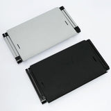 Foldable Laptop Desk with Fan & Mouse Board - Aluminum Alloy Height-adjustable - Rear View