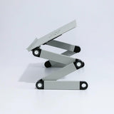Foldable Laptop Desk with Fan & Mouse Board - Aluminum Alloy Height-adjustable - Close-Up Angle