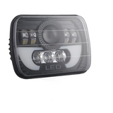 7 Inch 35W 4000Lm 6000K + Amber Car Truck Square Led Headlights Work Lights Spotlight - Front View