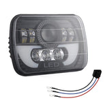 7 Inch 35W 4000Lm 6000K + Amber Car Truck Square Led Headlights Work Lights Spotlight - Side View