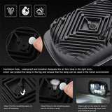 7 Inch 35W 4000Lm 6000K + Amber Car Truck Square Led Headlights Work Lights Spotlight - Close-Up Angle