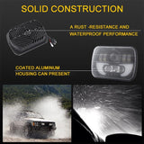 7 Inch 35W 4000Lm 6000K + Amber Car Truck Square Led Headlights Work Lights Spotlight - Extra Image