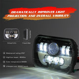 7 Inch 35W 4000Lm 6000K + Amber Car Truck Square Led Headlights Work Lights Spotlight - Extra Image