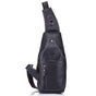 Retro Leather Crossbody Shoulder Bag For Men Pure Black