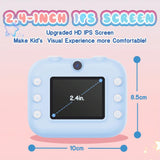 Blue Children'S Thermal Camera With Dual-Camera 1080P Hd 2400W Pixel 2.4-Inch Display - Pink+32Gb - Extra Image