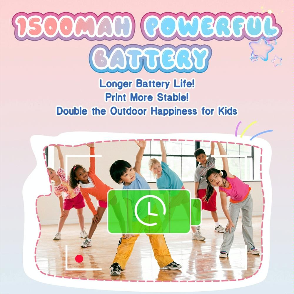 Blue Children'S Thermal Camera With Dual-Camera 1080P Hd 2400W Pixel 2.4-Inch Display - Pink+32Gb