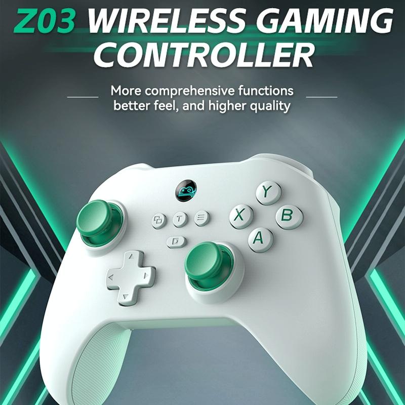 Wireless Bluetooth Game Controller For Switch Ios Android Pc Ps3 Ps4 - Black - White+Bracket
