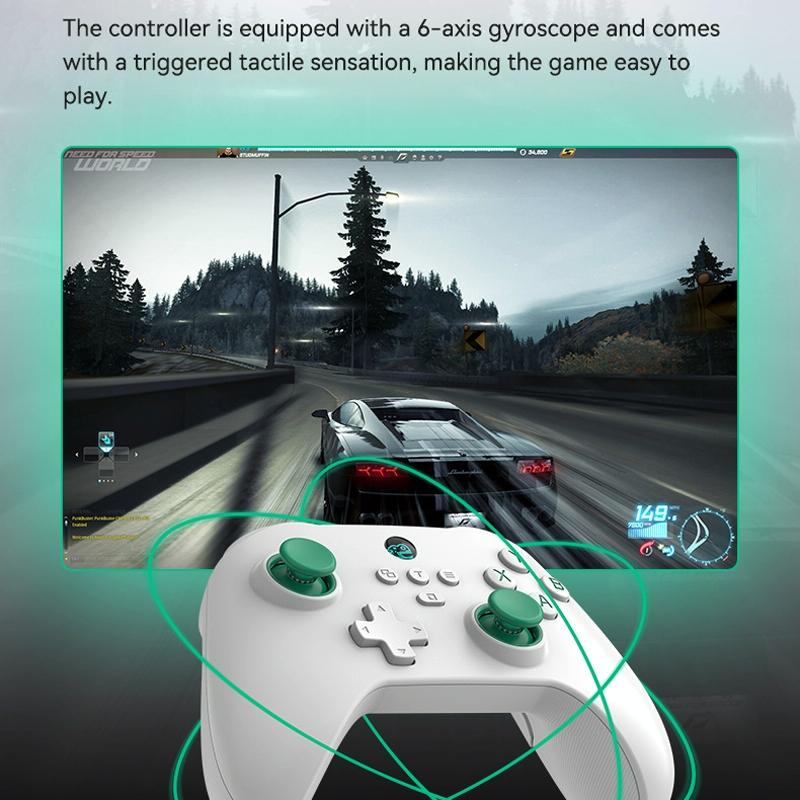 Wireless Bluetooth Game Controller For Switch Ios Android Pc Ps3 Ps4 - Black - White+Bracket