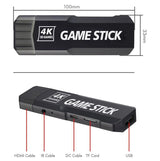 Wireless 4K Tv Game Console With 40K Games 128G Storage - Top-Down View