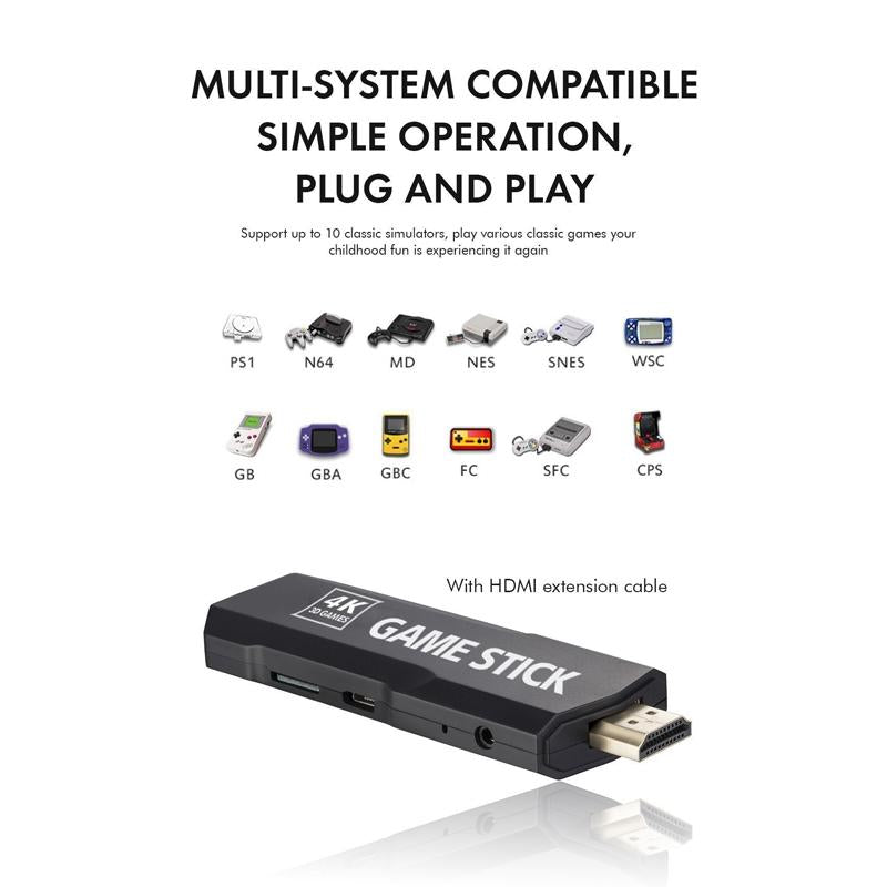 Wireless 4K Tv Game Console With 40K Games 128G Storage