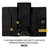 Universal Outdoor Tv Cover - Waterproof & Dustproof - Fits 40-42 Inches - 45-Degree Angle