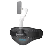 Phone Gimbal Stabilizer Waist Belt Strap - With Phone Clamp & Selfie Stick - Low Angle