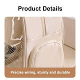 Beige Waterproof Beach Bag For Toiletries Cosmetics L For Swimming Travel - Pink No Shoe Warehouse - Rear View