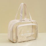 Beige Waterproof Beach Bag For Toiletries Cosmetics L For Swimming Travel - Pink No Shoe Warehouse - Extra Image