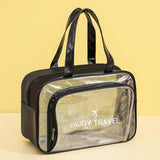 Beige Waterproof Beach Bag For Toiletries Cosmetics L For Swimming Travel - Pink No Shoe Warehouse - Extra Image