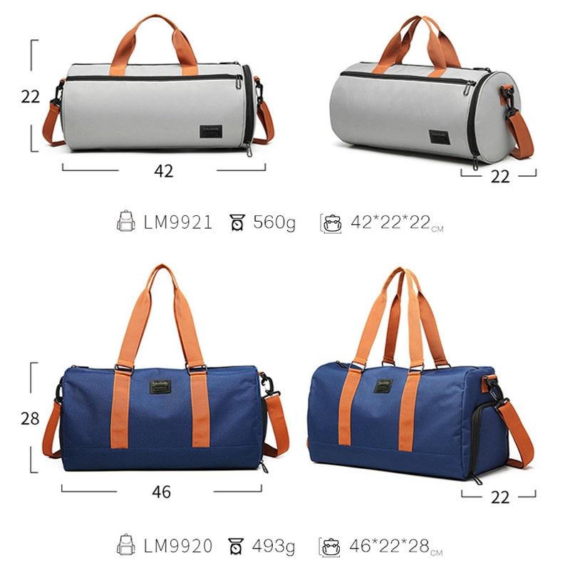 Blue Waterproof Gym Bag with Wet / Dry Separation - 9921 Blue