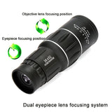 High Definition Monocular Telescope For Outdoor Bird Viewing - 16X52 Green Film - 16X52 With Clip+Tripod - Rear View