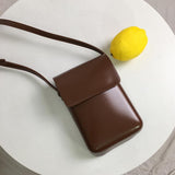 Brown Vertical Crossbody Phone Bag Versatile & Fashionable
