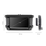 7 Inch Android Car Navigation Player For Volkswagen - 2 + 32G Wireless Carplay 12 Lights Camera - Top-Down View