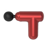 Red Mini Vibrating Fascia Massage Gun - Button Type - Front View