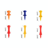 60-piece Ribbon Needle Golf Plastic Ball Tee - 51mm Size - Top-Down View