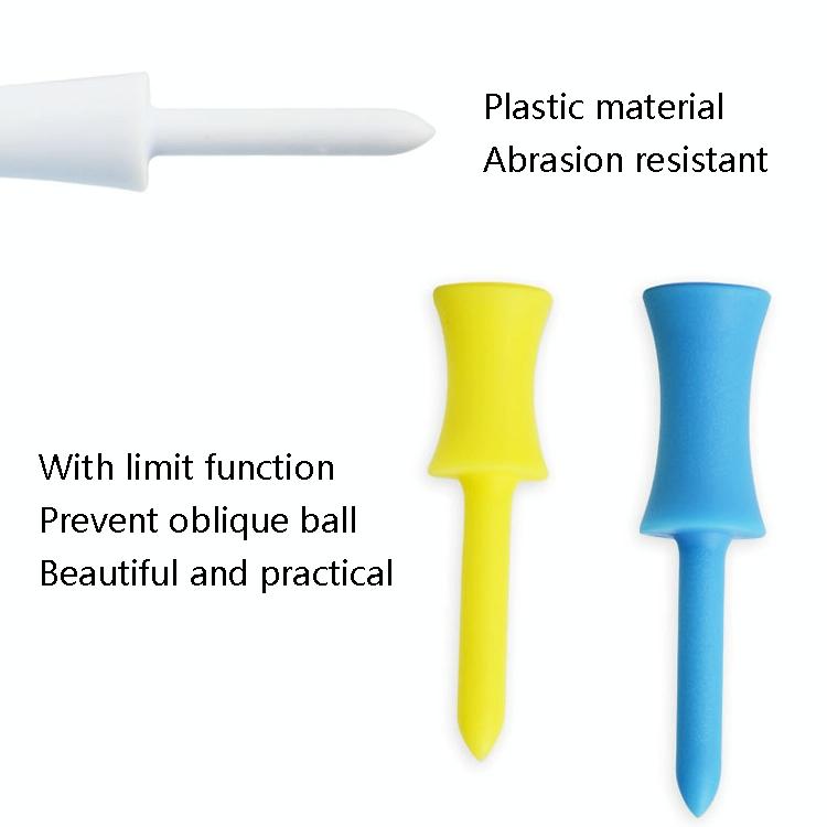 60-piece Ribbon Needle Golf Plastic Ball Tee - 51mm Size