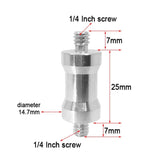 10-Pack 1 / 4 Male To Male Screw Adapters - Side View