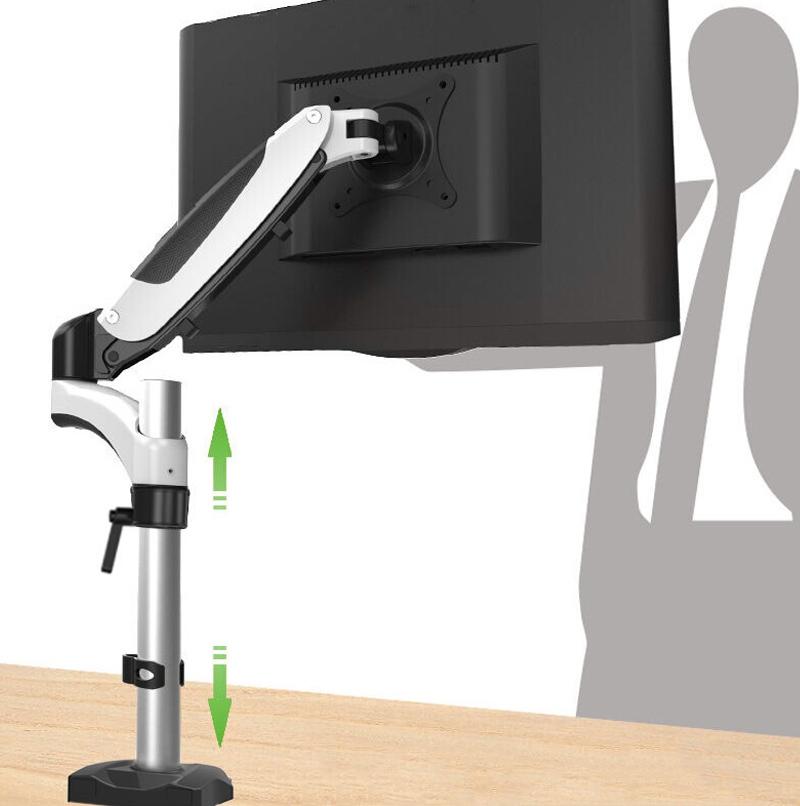 Rotating Desktop Monitor Stand - Lifts and Saves Space
