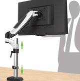 Rotating Desktop Monitor Stand - Lifts and Saves Space - Low Angle
