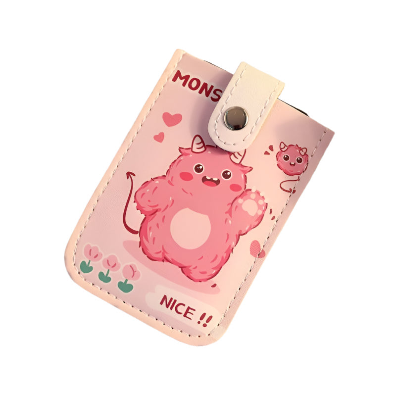 Large Capacity Pull Out Card Holder Pink - Colored