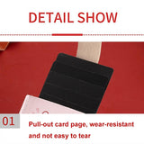 Large Capacity Pull Out Card Holder Pink - Colored - Top-Down View