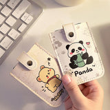 Large Capacity Pull Out Card Holder Pink - Colored - Rear View