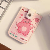 Large Capacity Pull Out Card Holder Pink - Colored
