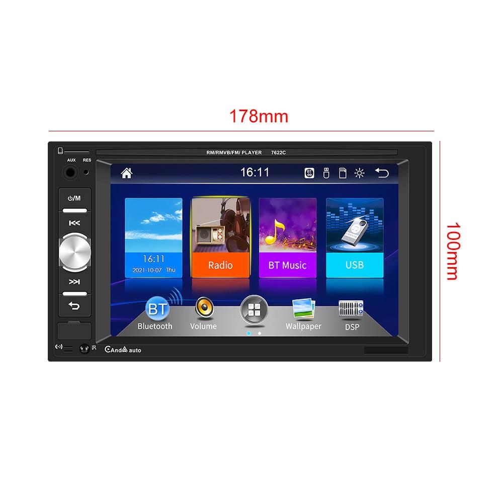 6.2 Inch Dual Spindle Hd Car Mp5 Player With Carplay - Standard + 12 Light Camera