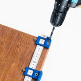 Woodworking Punch Locator for Cabinet Doors - Black Plastic Handle - 45-Degree Angle