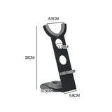 Universal Hair Dryer Stand No Drilling Silver - Side View