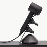 Universal Hair Dryer Stand No Drilling Silver - Top-Down View
