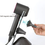 Universal Hair Dryer Stand No Drilling Silver - Rear View
