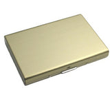 Ultra Thin Stainless Steel Travel Card Holder Wiredraw Gold - Side View
