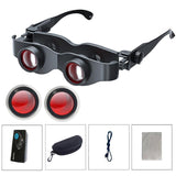 Adjustable Focus Fishing Binoculars with Red Polarised Lens - Front View