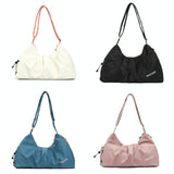 Swim Bag with Shoe Compartment - Beige Dry / Wet Separation - Pink