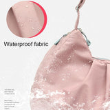 Swim Bag with Shoe Compartment - Beige Dry / Wet Separation - Pink